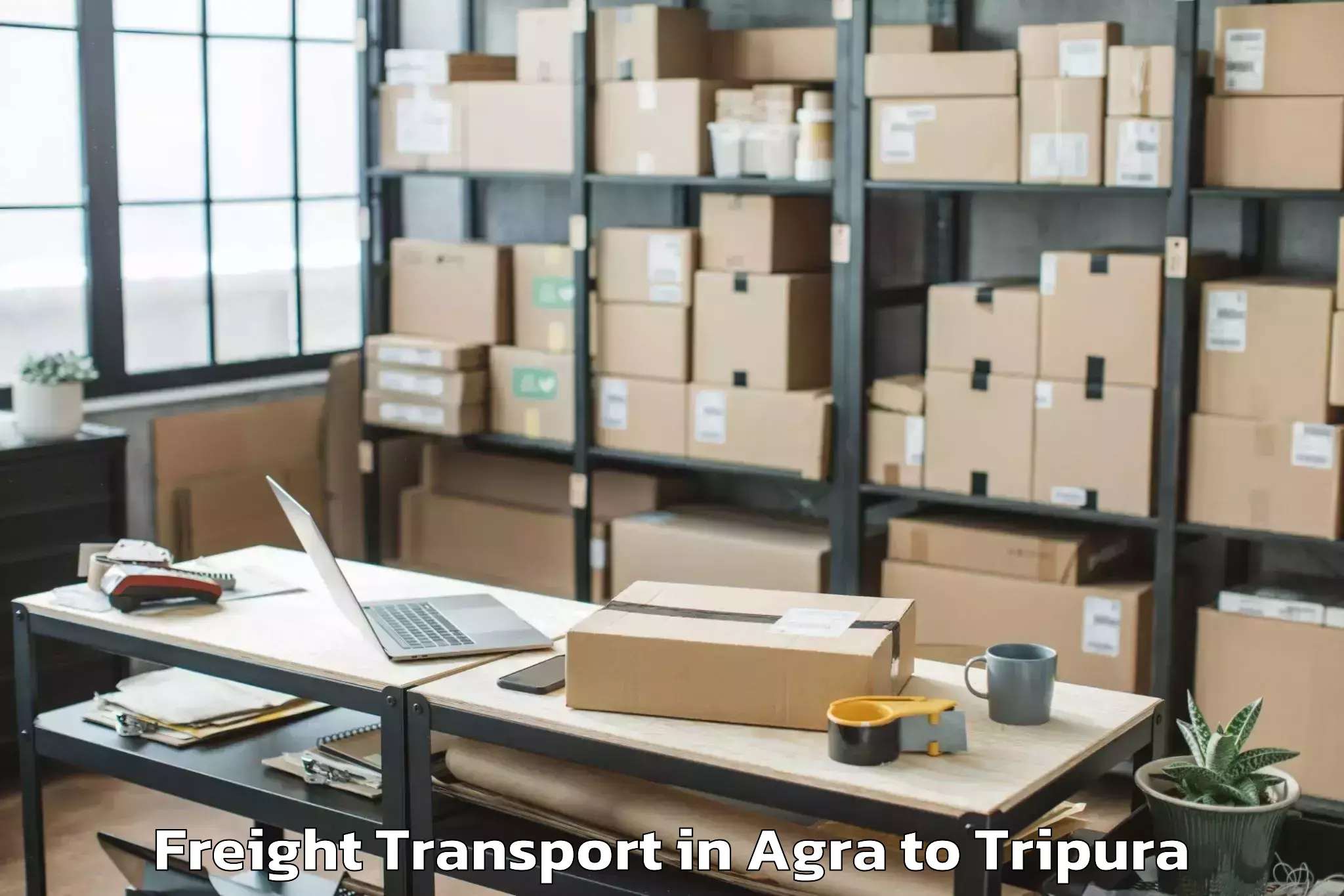 Efficient Agra to Melaghar Freight Transport